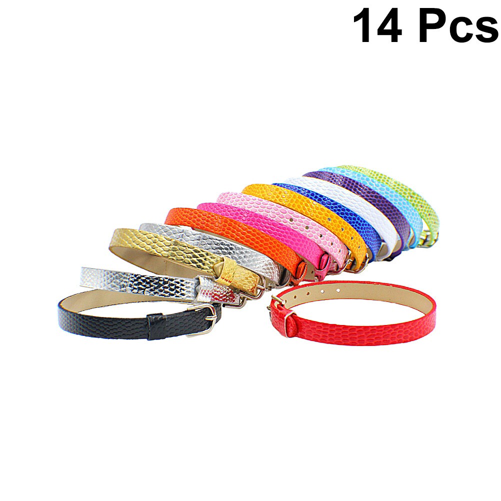 14Pcs PU Watchband Replacement Adjustable Wristbands for Smartwatch