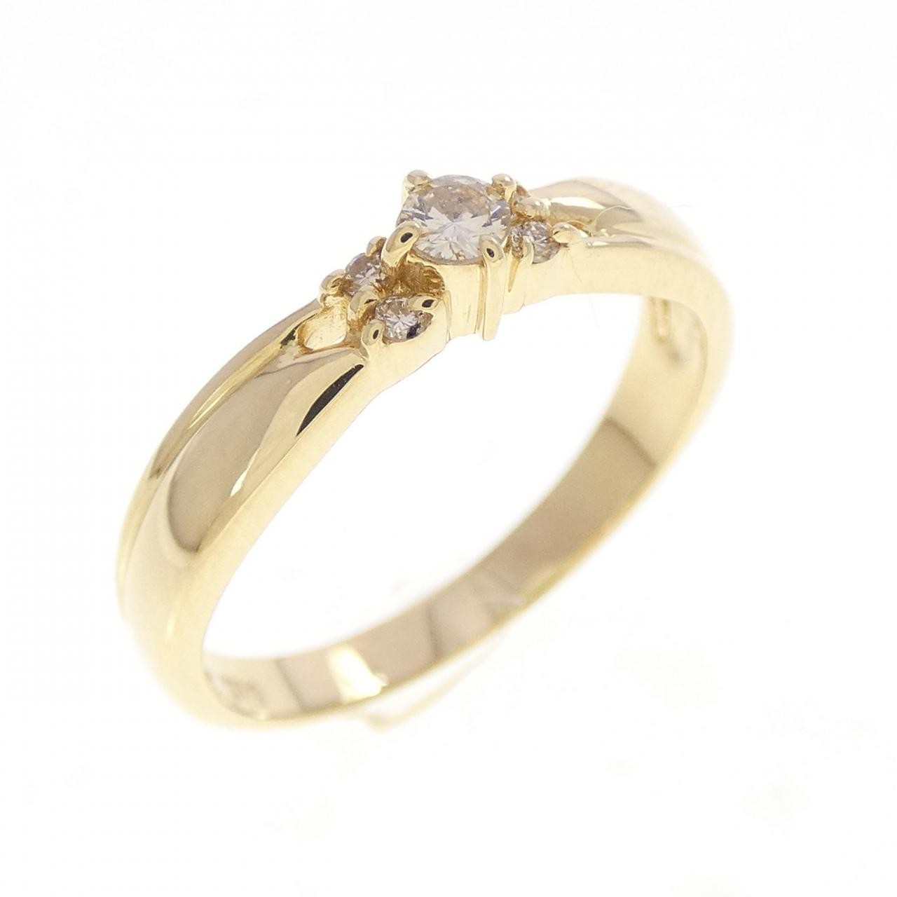 Authentic K18YG Diamond Ring #230-000-696-0406