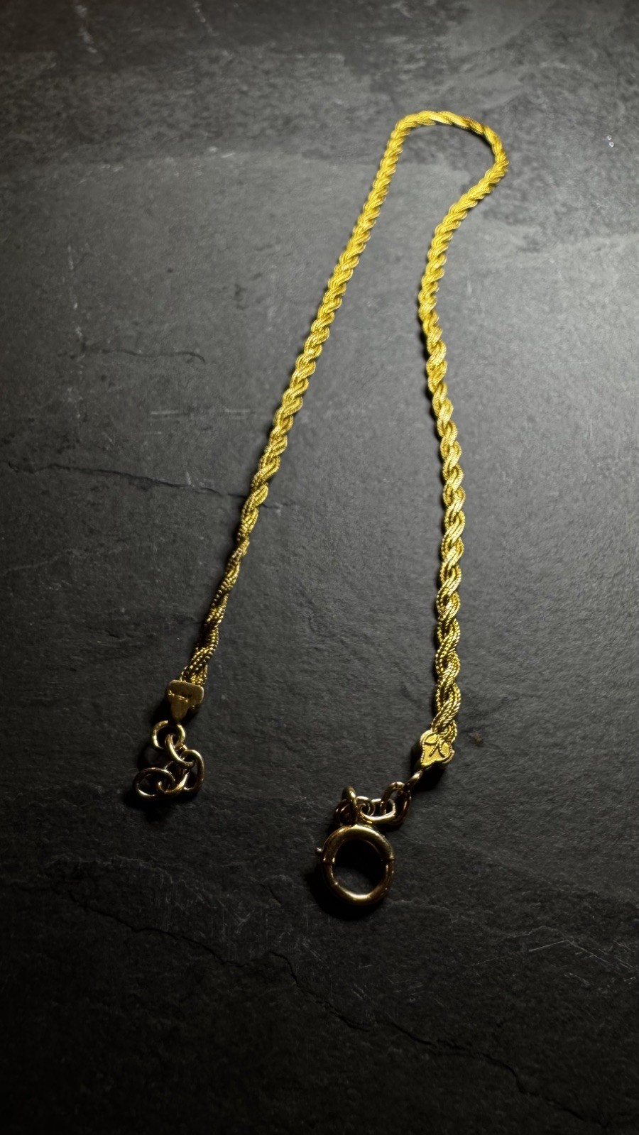 14k Solid Yellow Gold Braided Foxtail Wheat Necklace Pendant Chain 16” 4mm