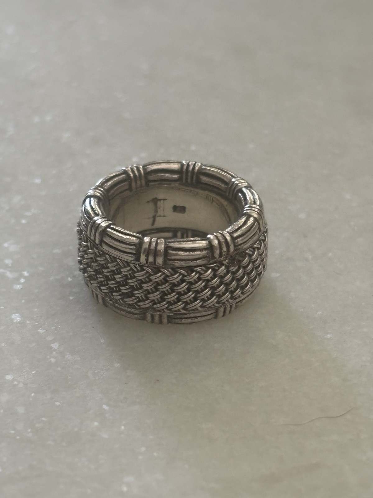 John Hardy Sterling Silver 925 Classic Chain Wide Band Ring