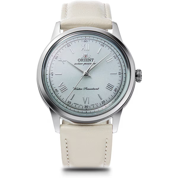Orient Bambino 38 RN-WK0002E Solar Powered Classic Leather Band Men Watch NEW