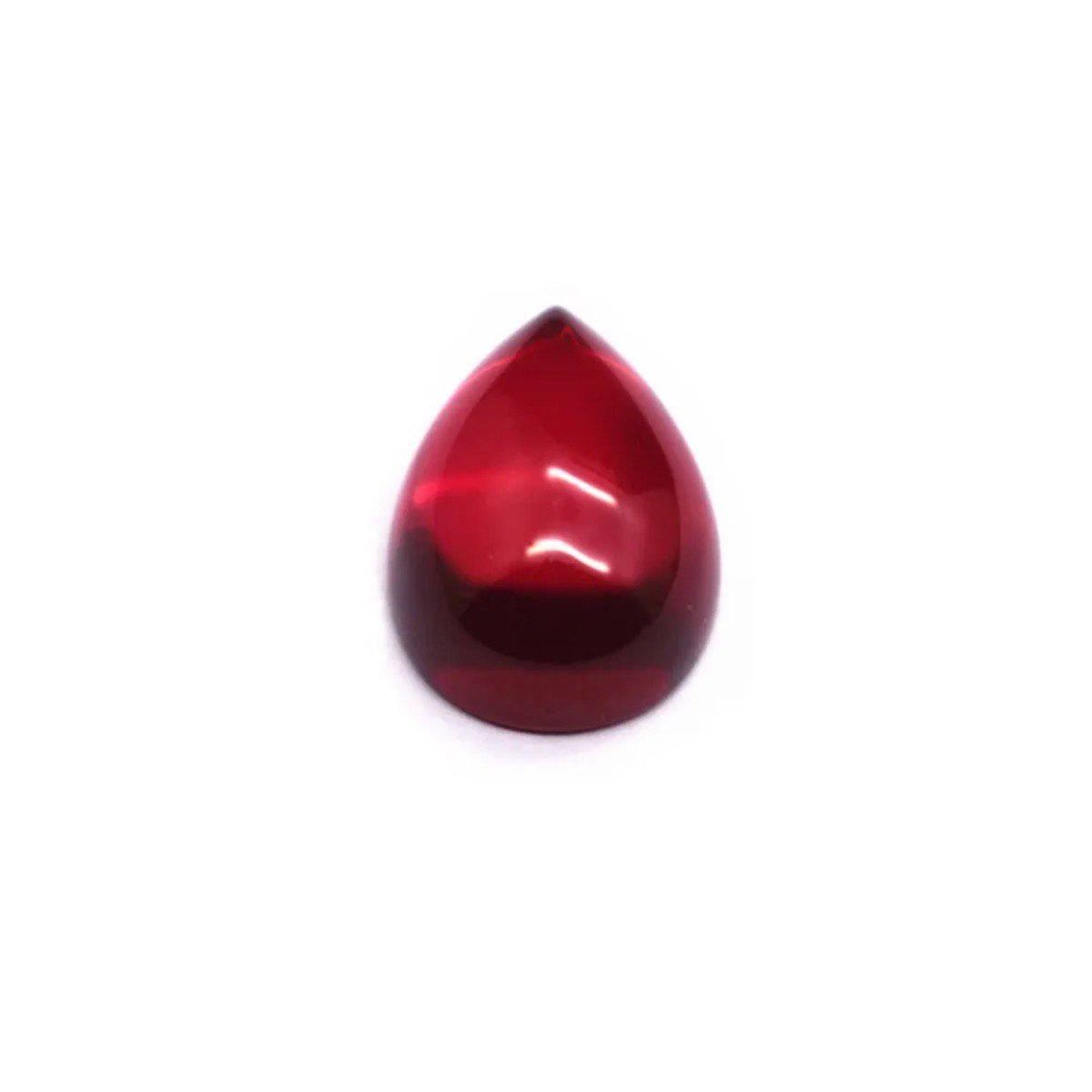 Blood-red Ruby Mohs Hardness 9 Pear Shaped Cabochon Teardrop Cabochon Ruby Gem