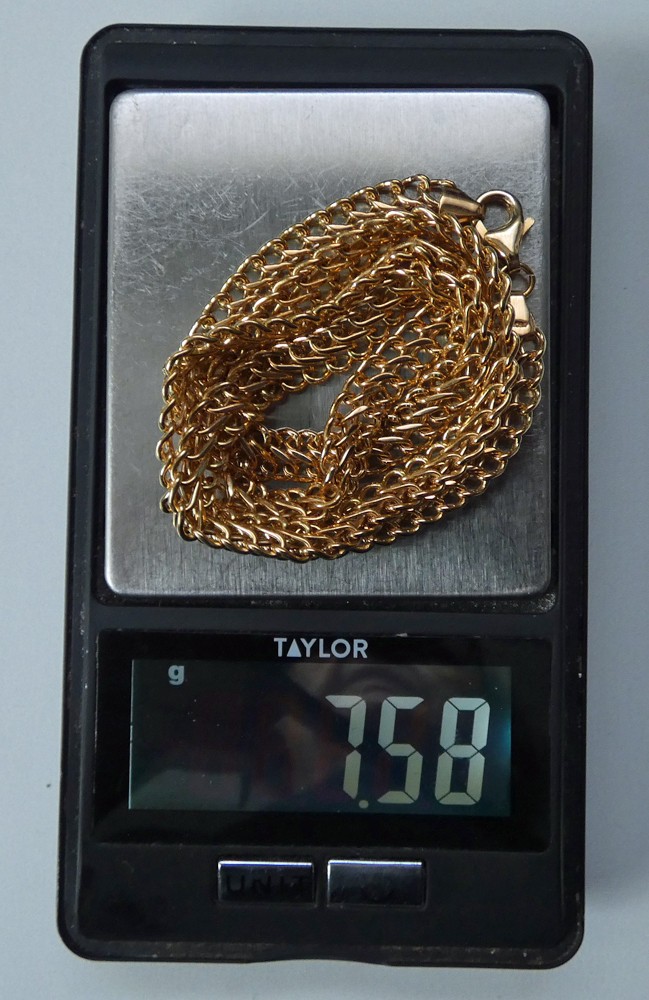 ROSS SIMONS 18K GOLD CHAIN NECKLACE 18″ LONG POLISHED FIGURE 8 STYLE LINK *RARE*