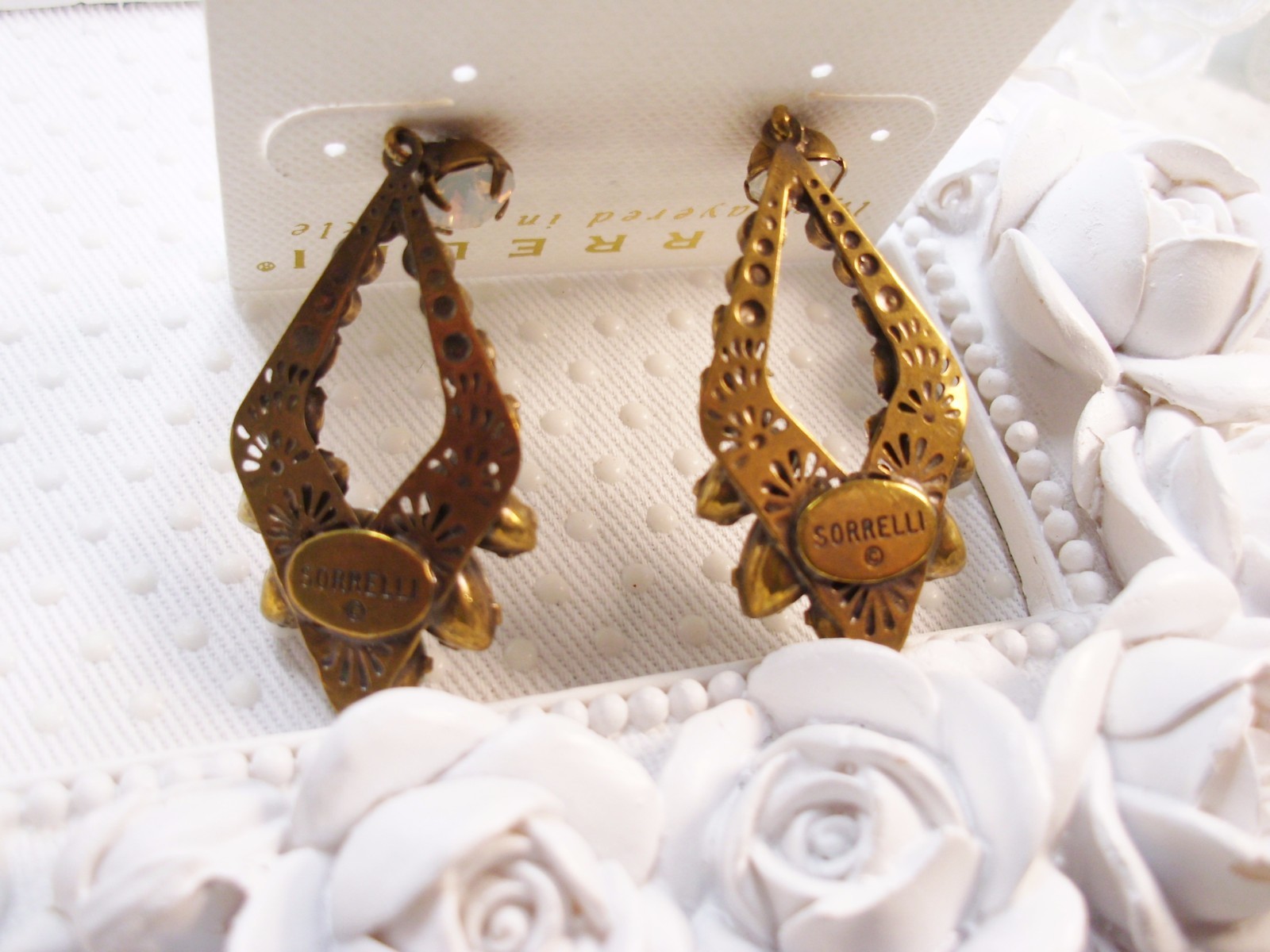 NEW SORRELLI Navette Swarovski Elements “Adornment” Earrings in River Stone $180