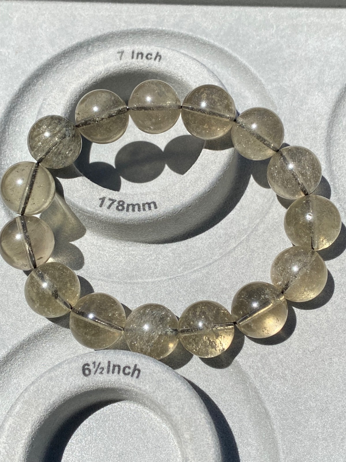 ☀️ Genuine Libyan Desert Glass Bracelet ☀️ 14.2mm Beads | 7 inch