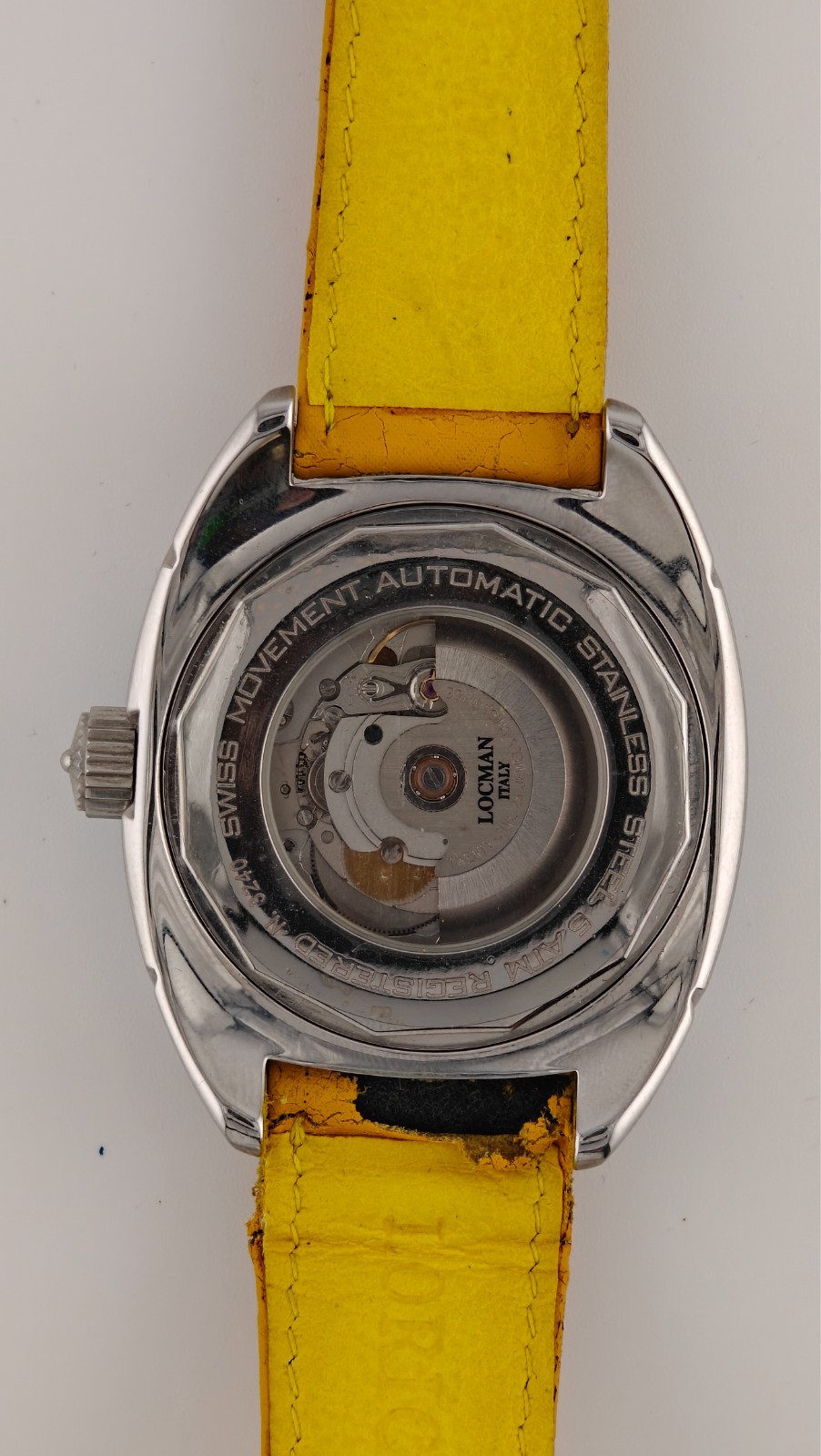 1970 Locman Automatic Swiss Movement – Condition NOS Yellow Label Racing