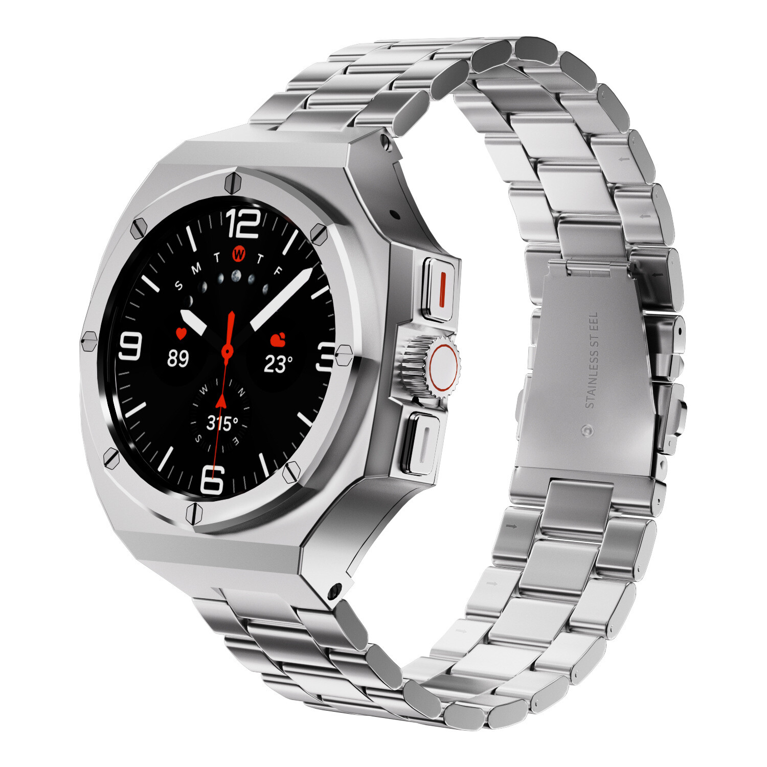 Metal Bezel Mod Kit Case Band for Samsung Galaxy Watch Ultra 47mm Steel Strap
