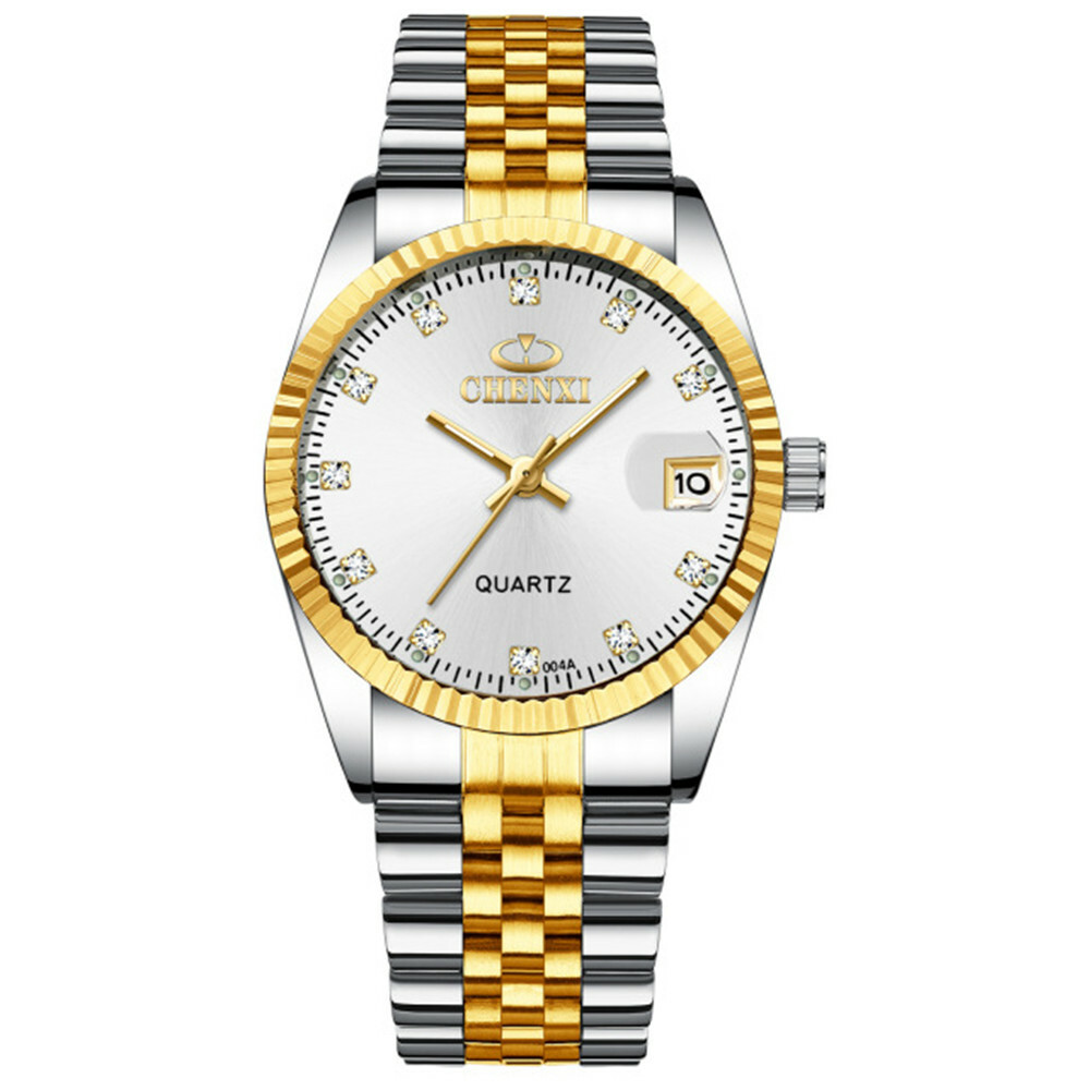 CHENXI Men Quartz Watch Casual Silver Gold Wristwatch Male Calender Watches Gift
