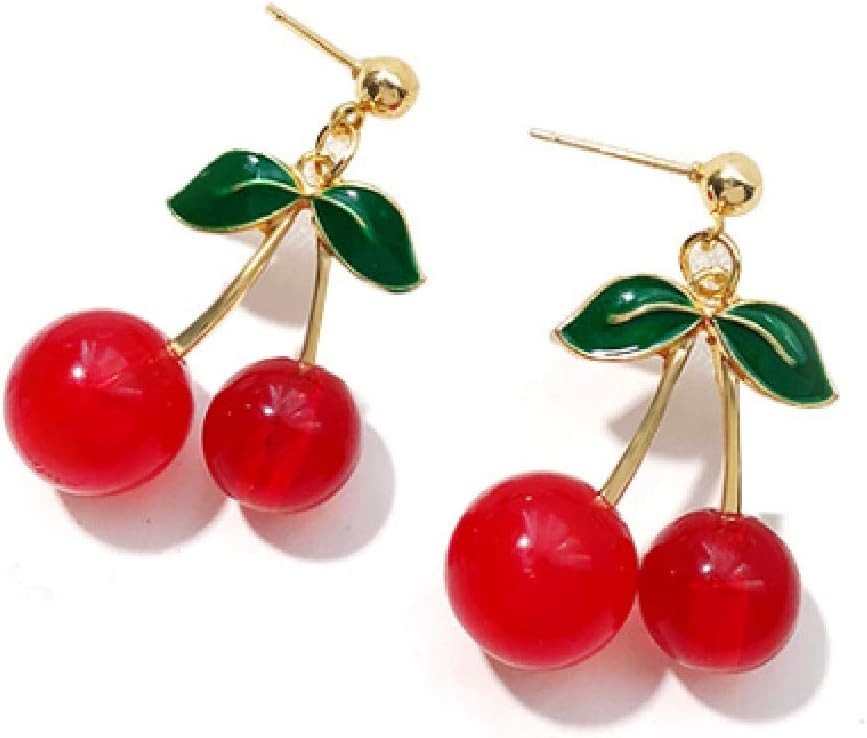 Versatile Handmade Cherry Earrings – Lightweight Tassel Design for All Occasions