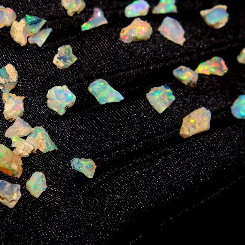 Dry Opal Rough Lot 10 Pieces Natural Ethiopian Welo Opal Raw AAA cut grade rough
