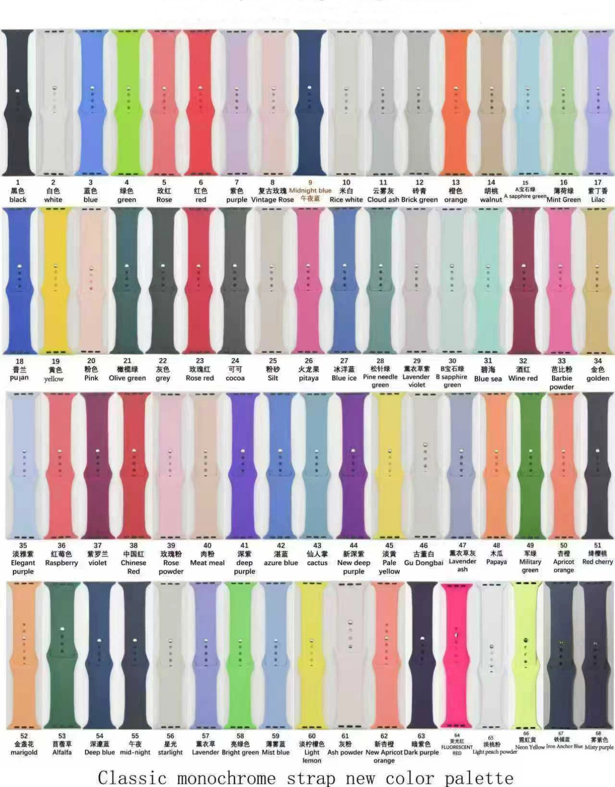 Silicone Band Strap for Apple Watch Series 1/2/3/4/5/6/SE Sports 38/40/42/44mm