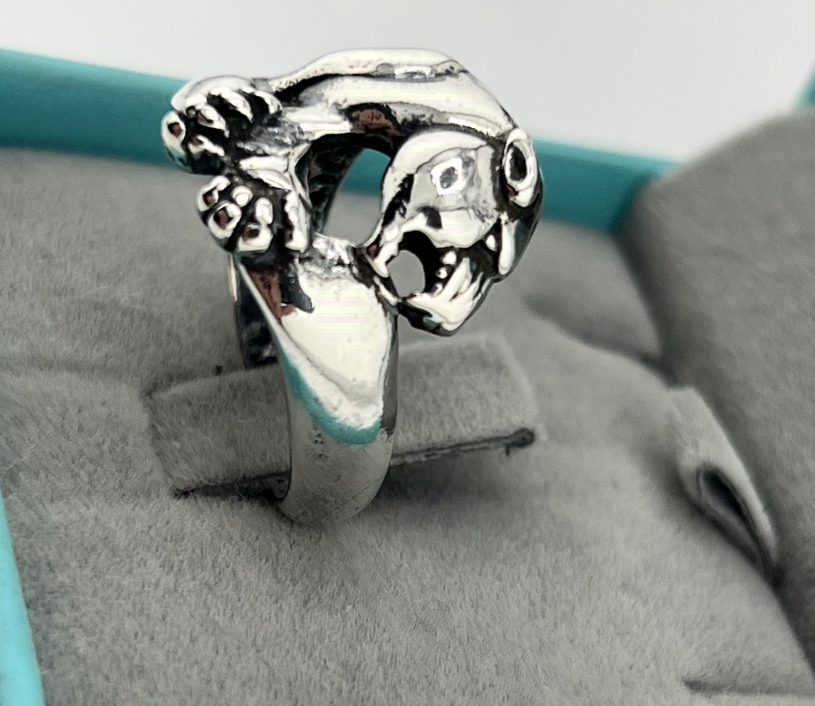 Vintage OTTO Sterling silver Puma ring size 9 925 silver EUC