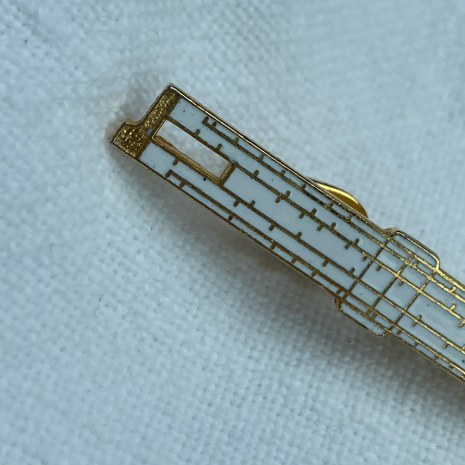 Vintage Slide Rule Tie Clip Clasp Bar Kinney And Co Providence RI Math Teacher