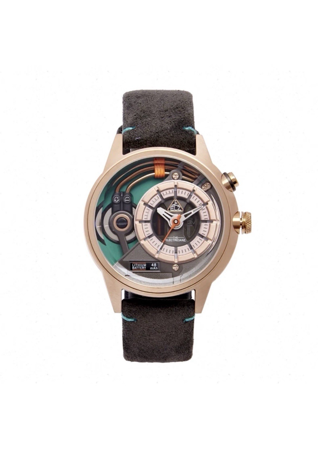 The ElectricianZ CaZino Quartz Leather Black Gold Light Grey Electric Watch