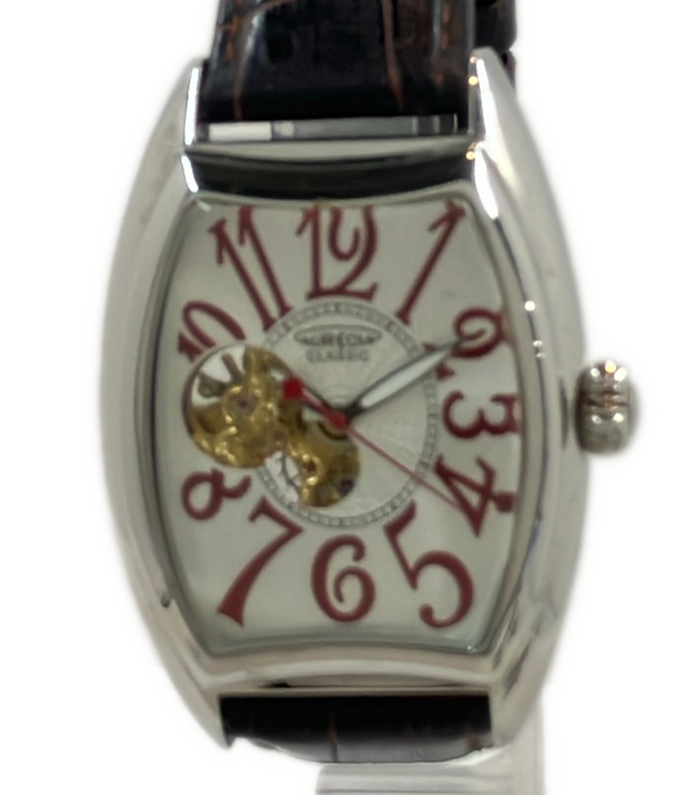 AUREOLE SW580M Automatic Watch Silver Mens Timepiece Vintage Rare