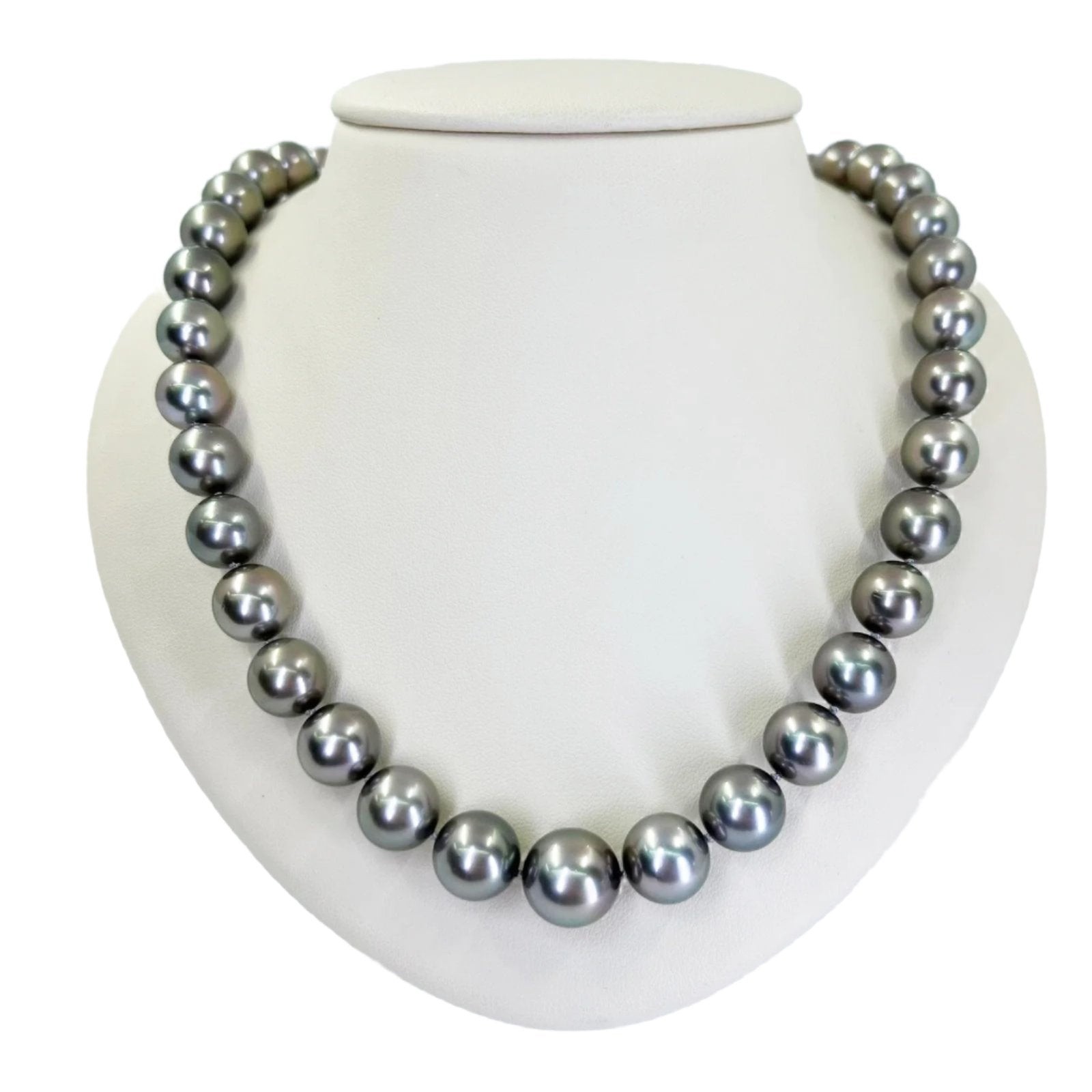 14K White Gold Tahitian Cultured Pearl Necklace