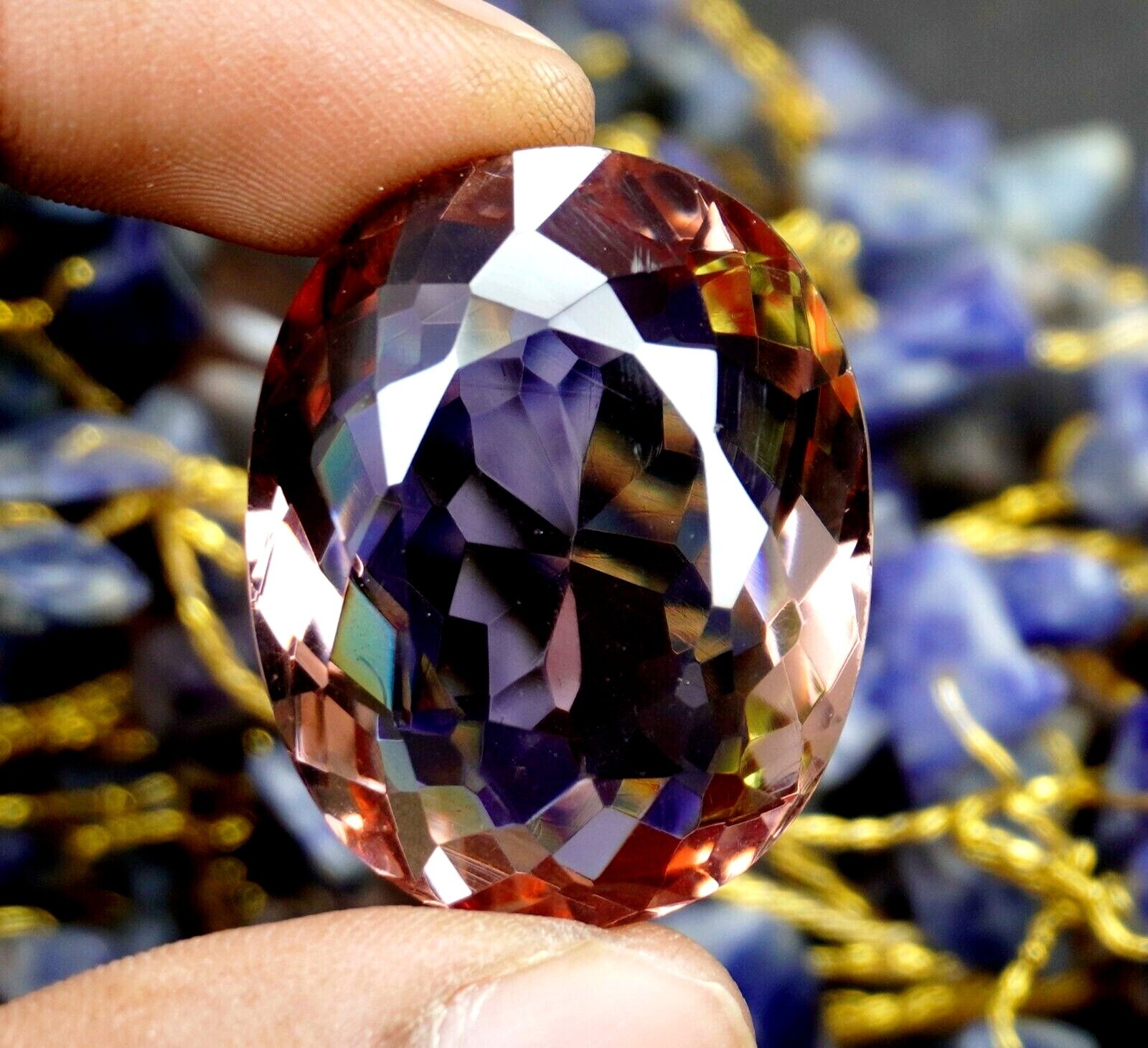 Certified 75 Ct+ Natural Oval Color Change Alexandrite Flawless Loose Gemstone