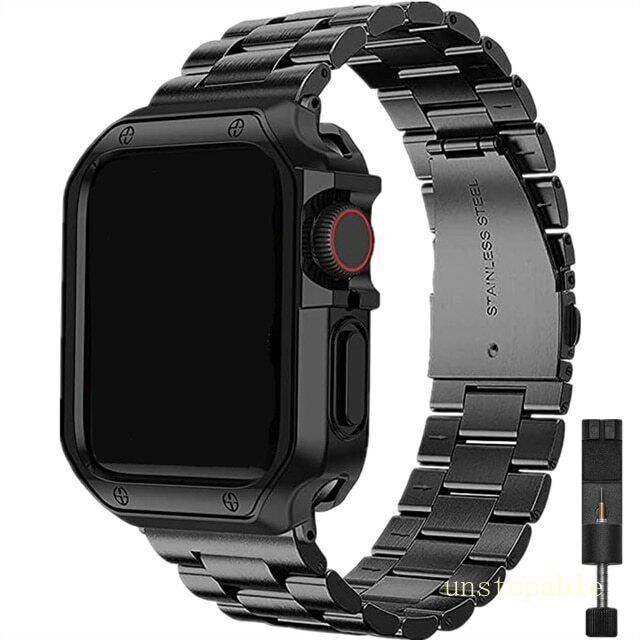 Case+Stainless Steel Metal Strap for Apple Watch Series 11 10 9 8 7 6 SE Ultra 3