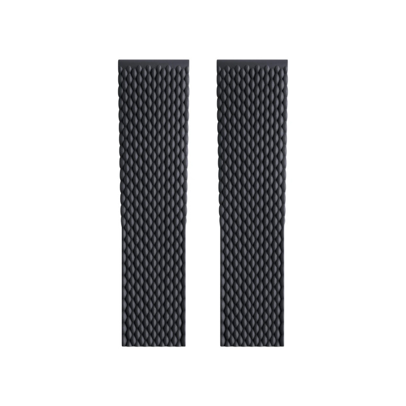 22 24mm Mesh Rubber Watch Strap Fits Breitling Navitimer / Avenger / Superocean