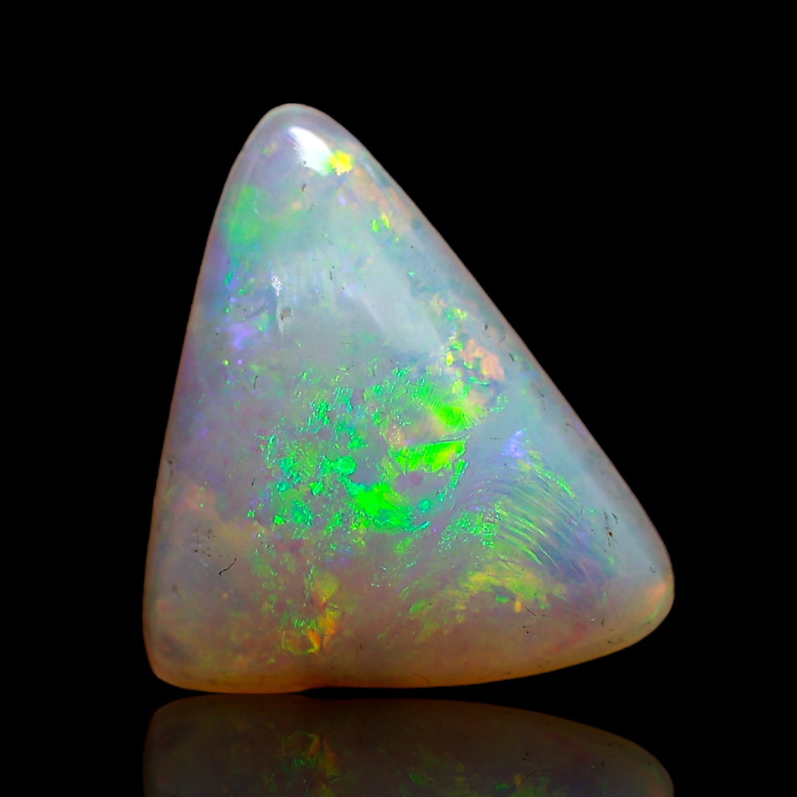 2.50 Cts Natural Fire Opal Gemstone Jewelry Making Trillion Cabochon 13x10x3 mm