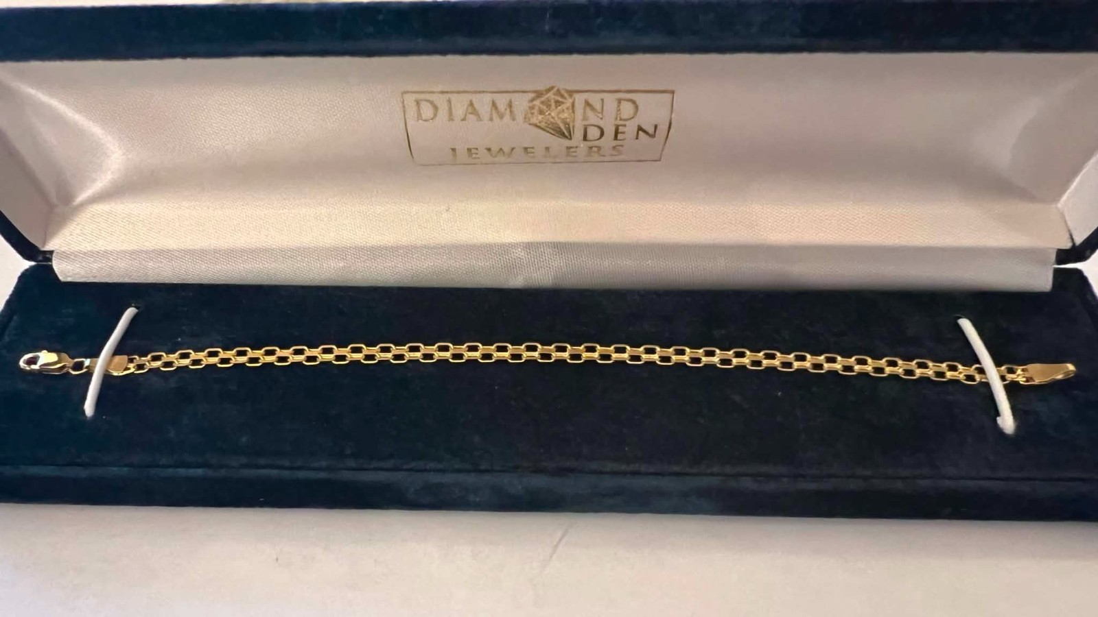 14K Yellow Gold Fancy Link Bracelet 7.25” 2.82g New in Box Never Worn