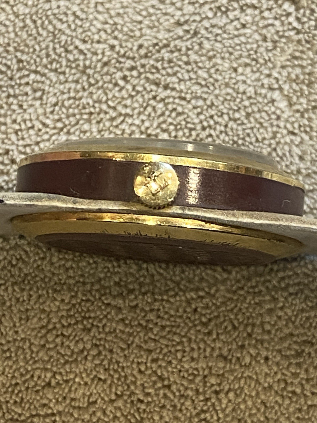 Vintage 1970s Tissot Sideral Fiberglass Gold Dial Automatic RARE Band