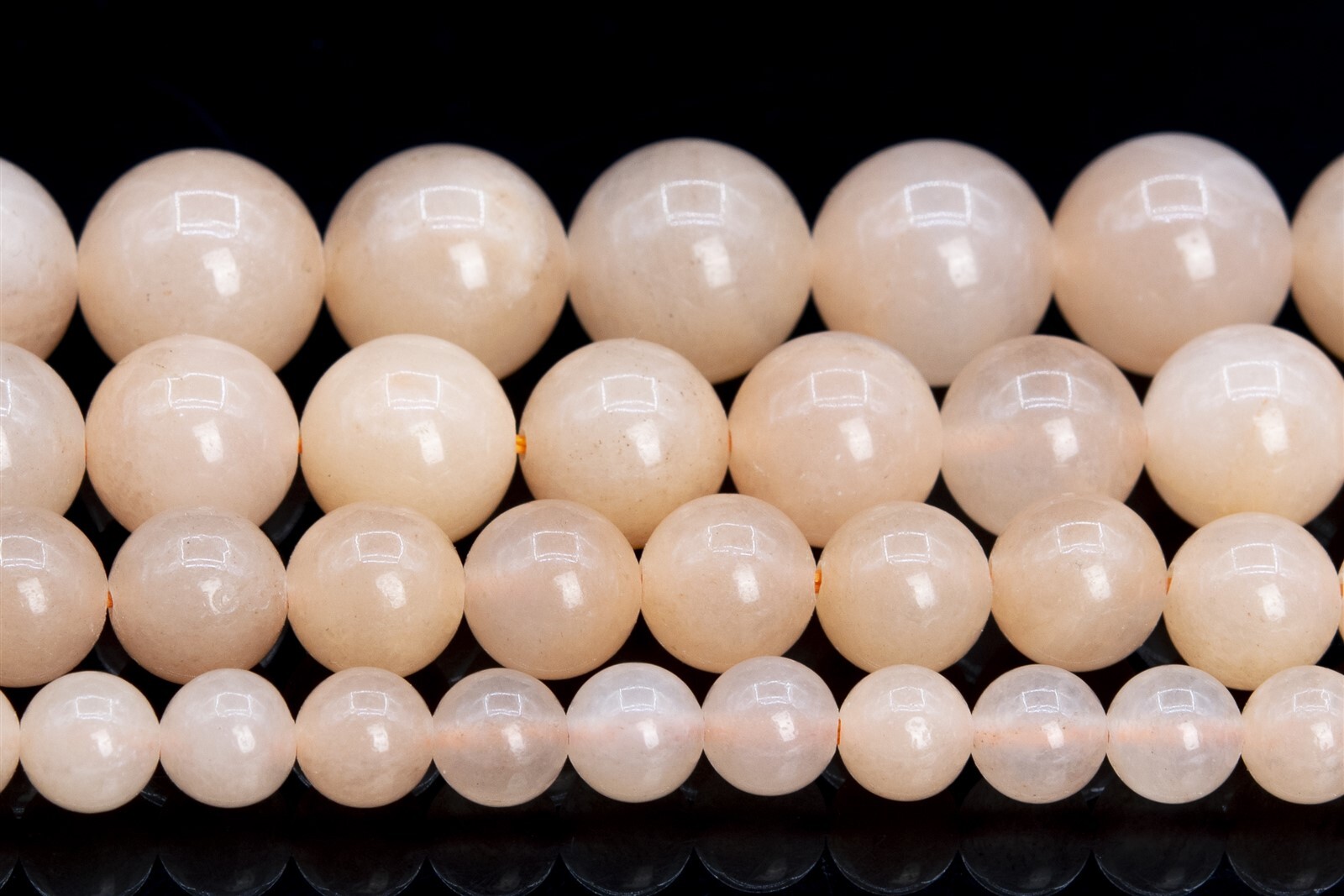 Natural Orange Peach Jade Beads Grade AAA Round Loose Beads 6-7/8/10/12MM
