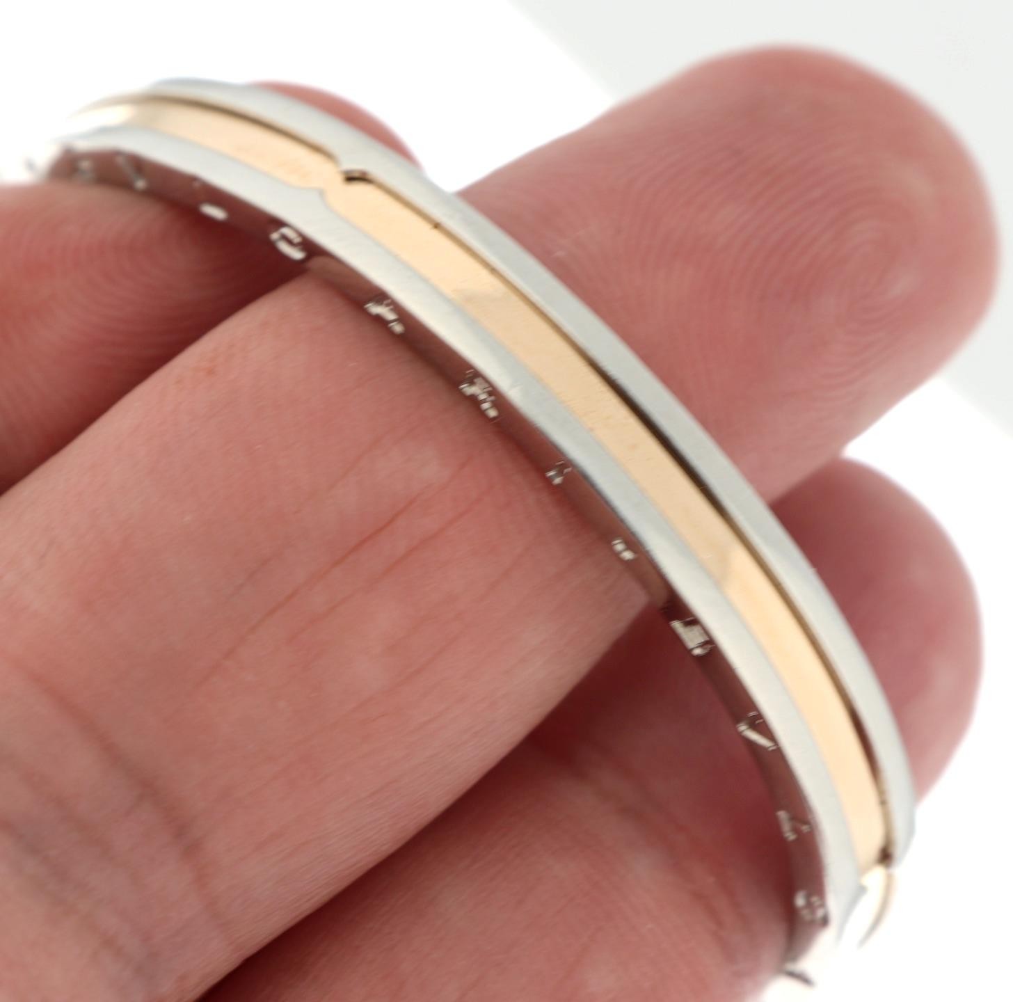 Bulgari Bvlgari B.Zero1 B Zero One Steel 18K Rose Gold Cuff Bracelet Sz S 15 $4K