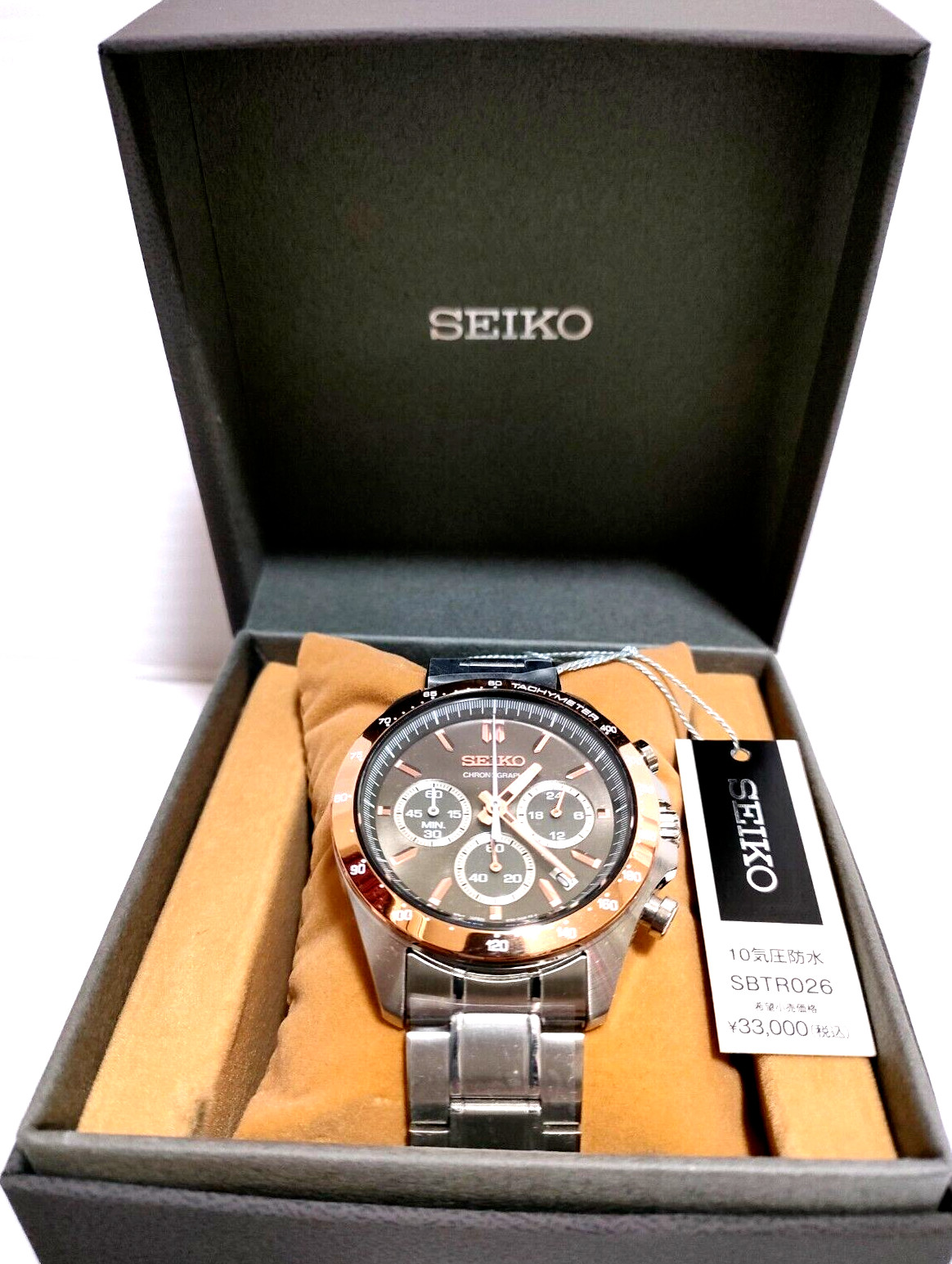 SEIKO SELECTION SBTR026 Watch Men’s Chronograph Pink Gold Authentic From Japan