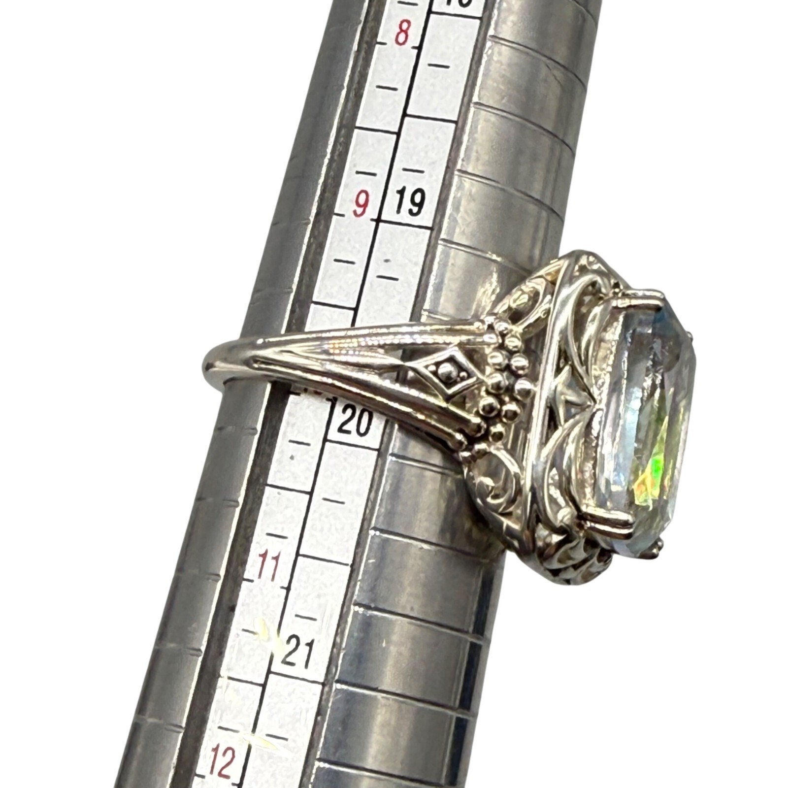 Orvieto Odyssey Sterling Silver 10.00 Ct TGW Cassiopeia Quartz Ring Size 10