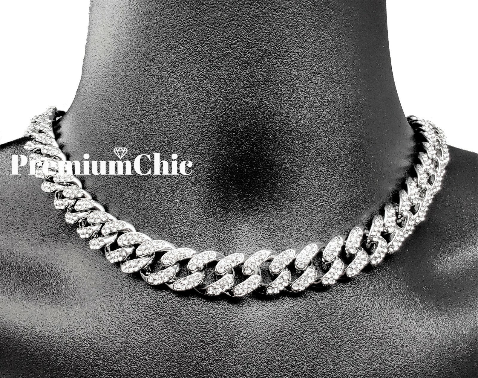 Gold Plated Men ANKH Pendant Tennis Necklace & Miami Cuban Choker CZ Jewelry SET