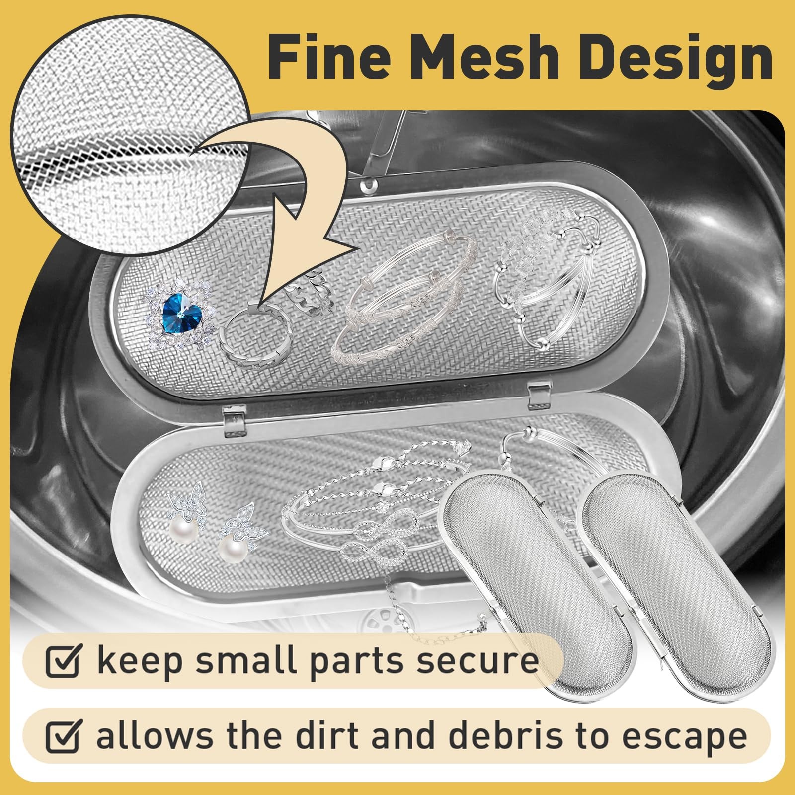 Ultrasonic Cleaner Basket Stainless Steel Basket for Ultrasonic Jewelry Cleaner