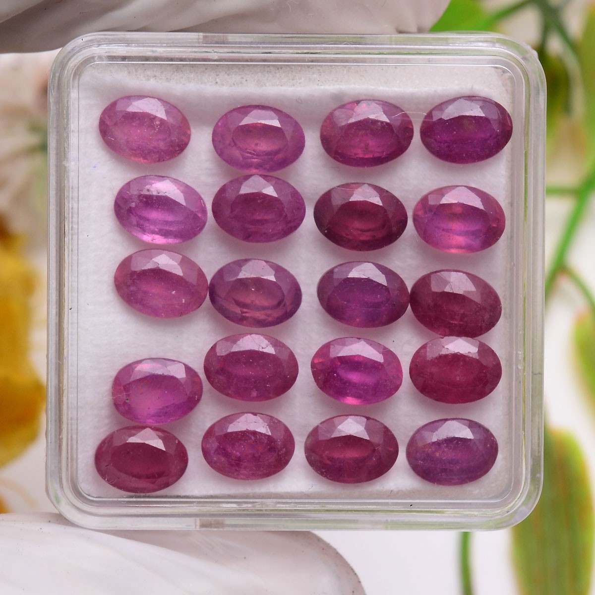 Royal Red~ Lot 10 Pcs Natural Ruby Mozambique 7mmx5mm Oval Cut Loose Gemstones