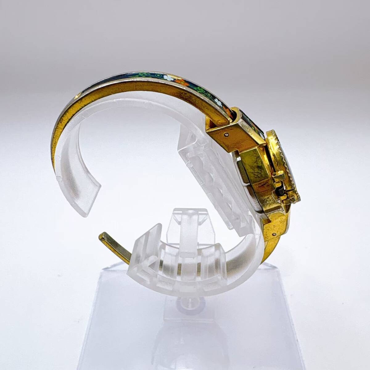 HUDSON Cloisonn Bangle Watch Swiss Made 17 Jewels