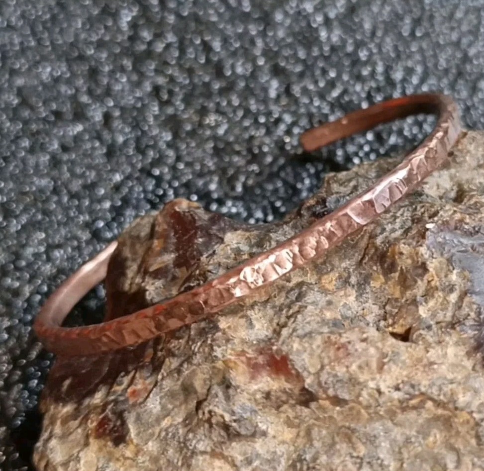 Pure Copper Thin Bangle Bracelet Cuff Free Shipping