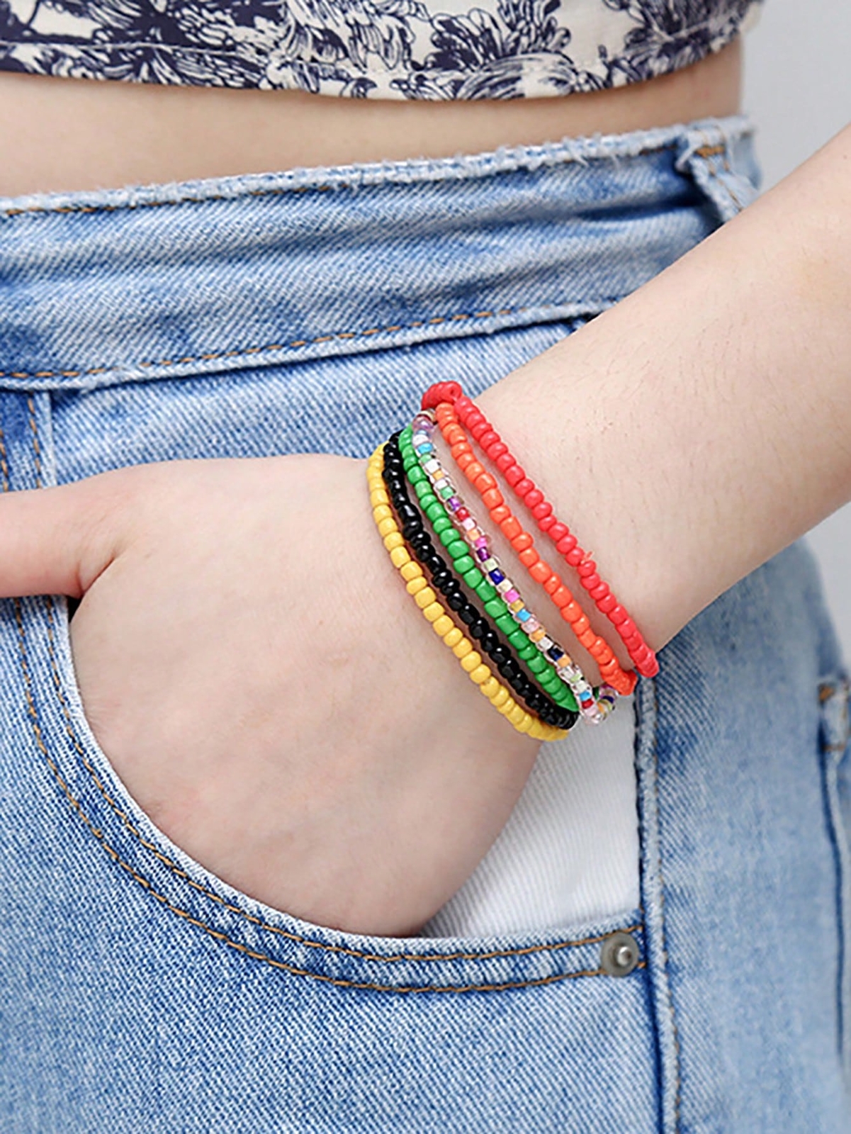 17pcs Set Bohemian Beaded Bracelet Women Bracelet Stackable Bracelet Crafted