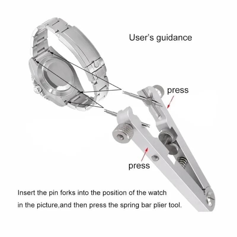 1Pc Tweezers Removal Tool Watch Bracelet Replace Tools Spring Bar Pliers Remover