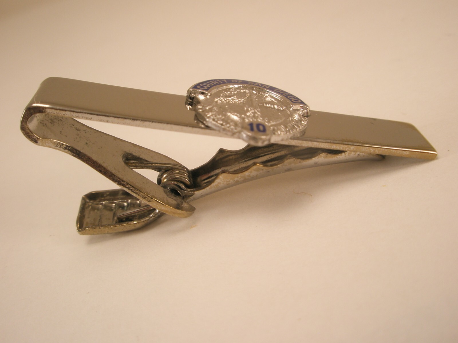 County of San Diego 10 Years of Service Vintage Tie Bar Clip california