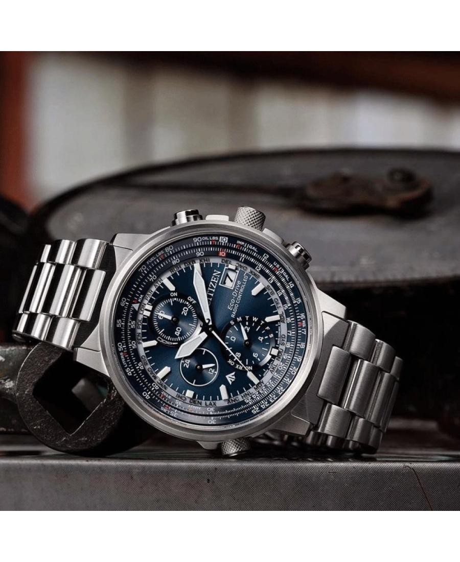 CITIZEN Men Analog Eco-Drive Casual Watch Classic Dress Blue Dial Waterproof Rou