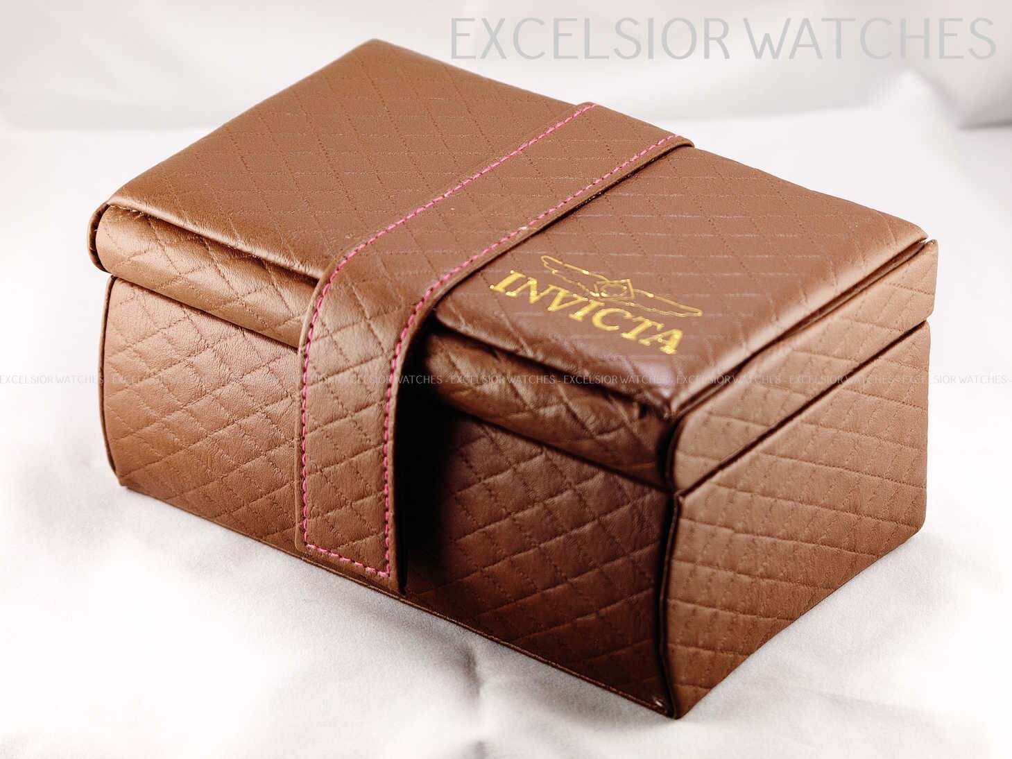 NEW Invicta 3 Slot Watch Case BROWN / PINK