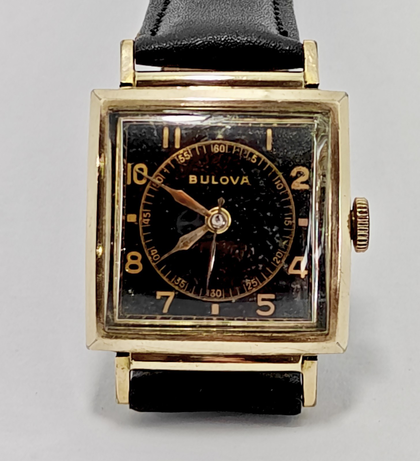Vintage 1951 Bulova “Surgeon” Black Dial 17J Doctor’s Watch