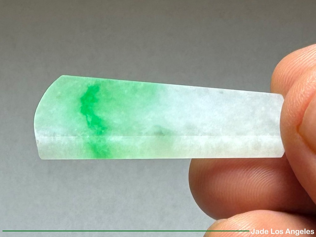Plain Safe 平方平安 Apple Green Jadeite Jade 18K white Gold Diamond Pendant 45.23ct
