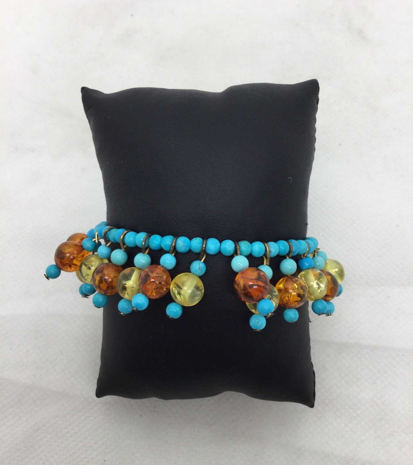 Amber & Turquoise Necklace/Bracelet Set