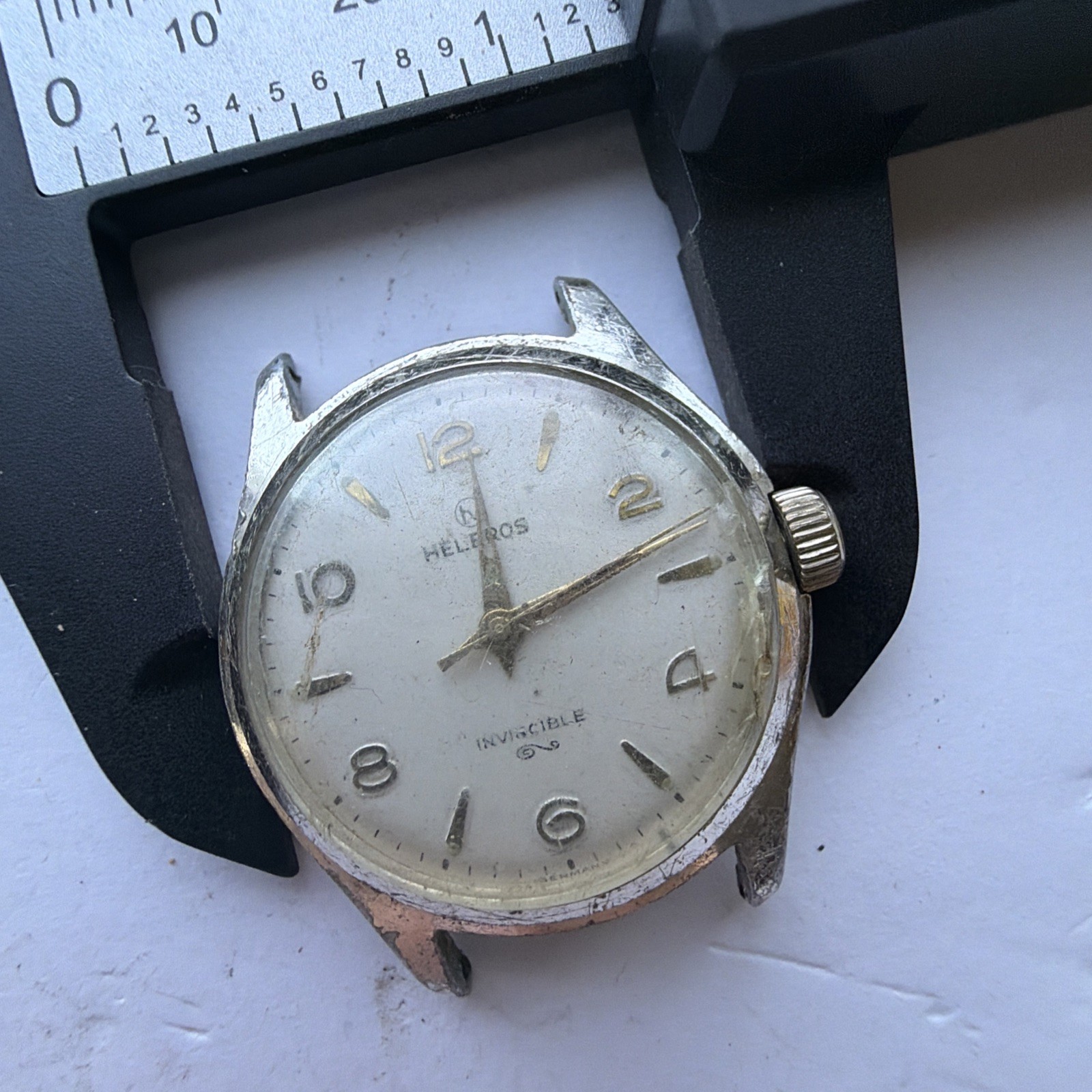 AV24 VTG Mechanical Wind Helbros Automatic Rare 32mm Mens Watch Repairs As Is**