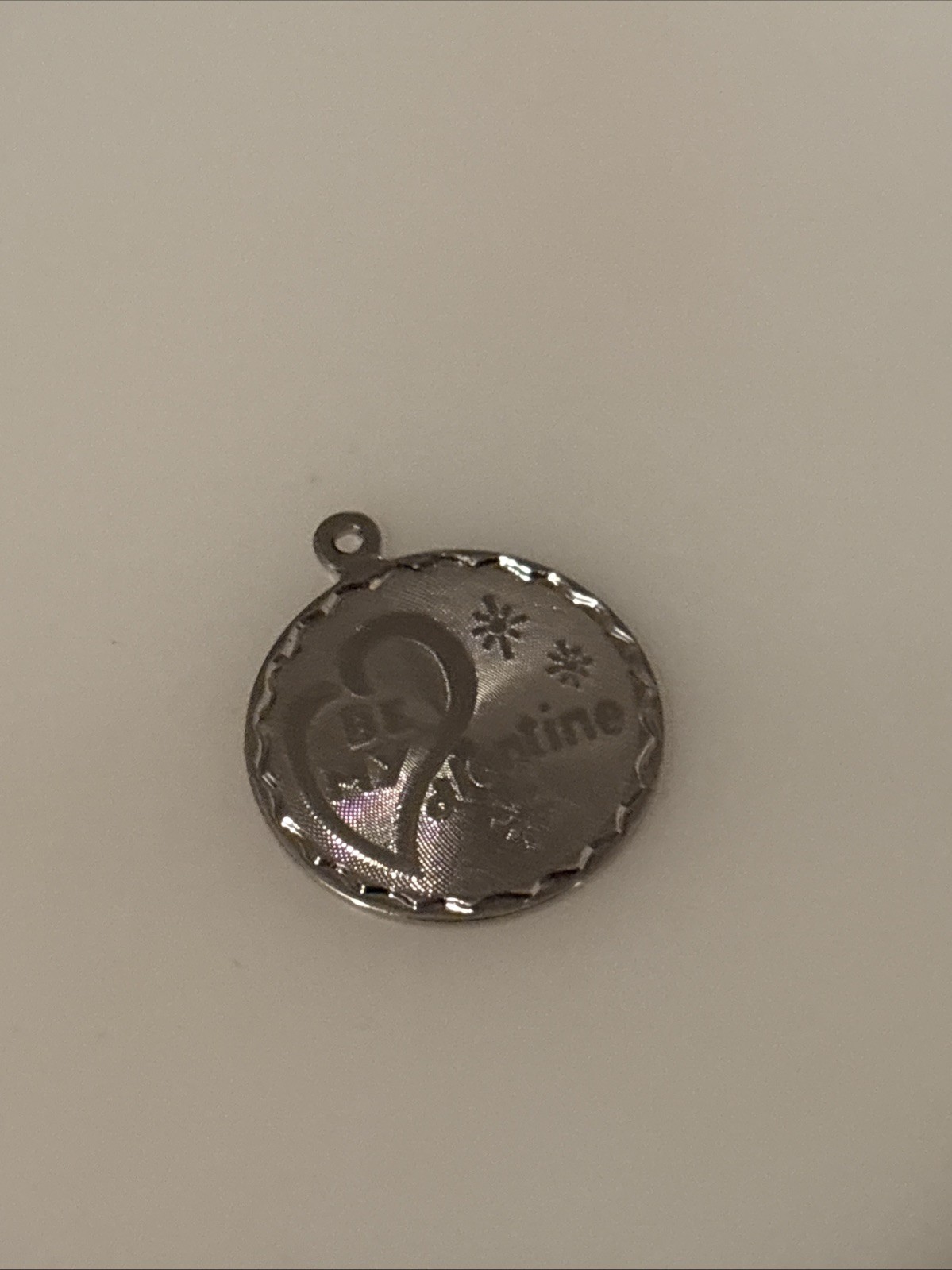 Sterling Silver Bracelet Necklace Charm Be My Valentine 9C