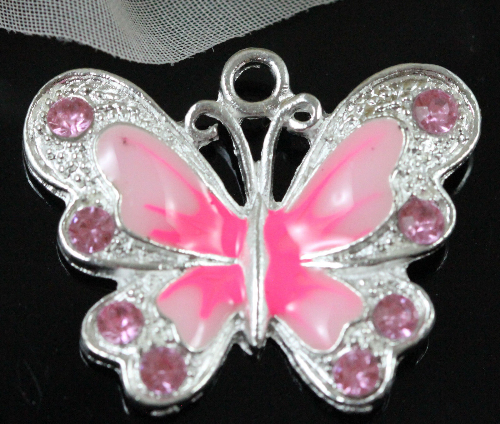 10Pcs Multicoloured Enamel Animal Butterfly Pendant Charms For Necklace 21.5MM
