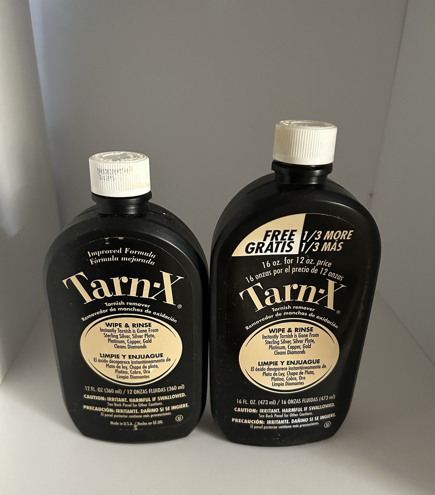 Tarn-X Liquid Tarnish Remover Wipe & Rinse 12 fl oz + 16 fl oz, 3468