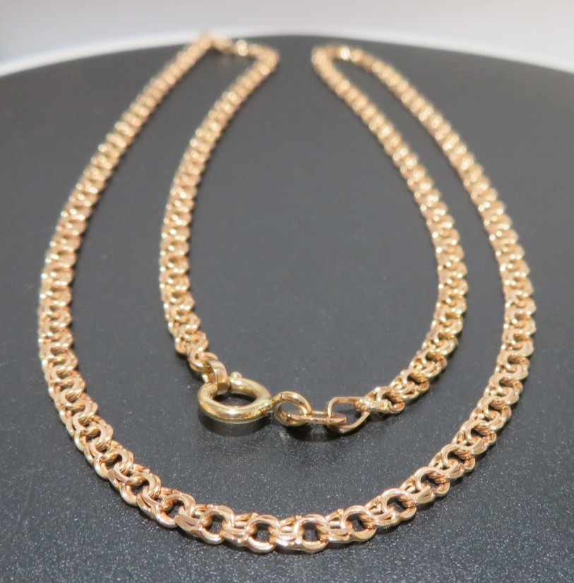 18K ROSE GOLD LINK CHAIN 19″LONG 3.17 MM WIDE 8.65 grams (AI-2732)