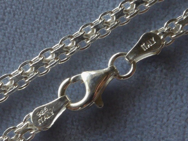 9″ ANKLE BRACELET ITALIAN STERLING SILVER BISMARK 3mm 050 ITALY 925