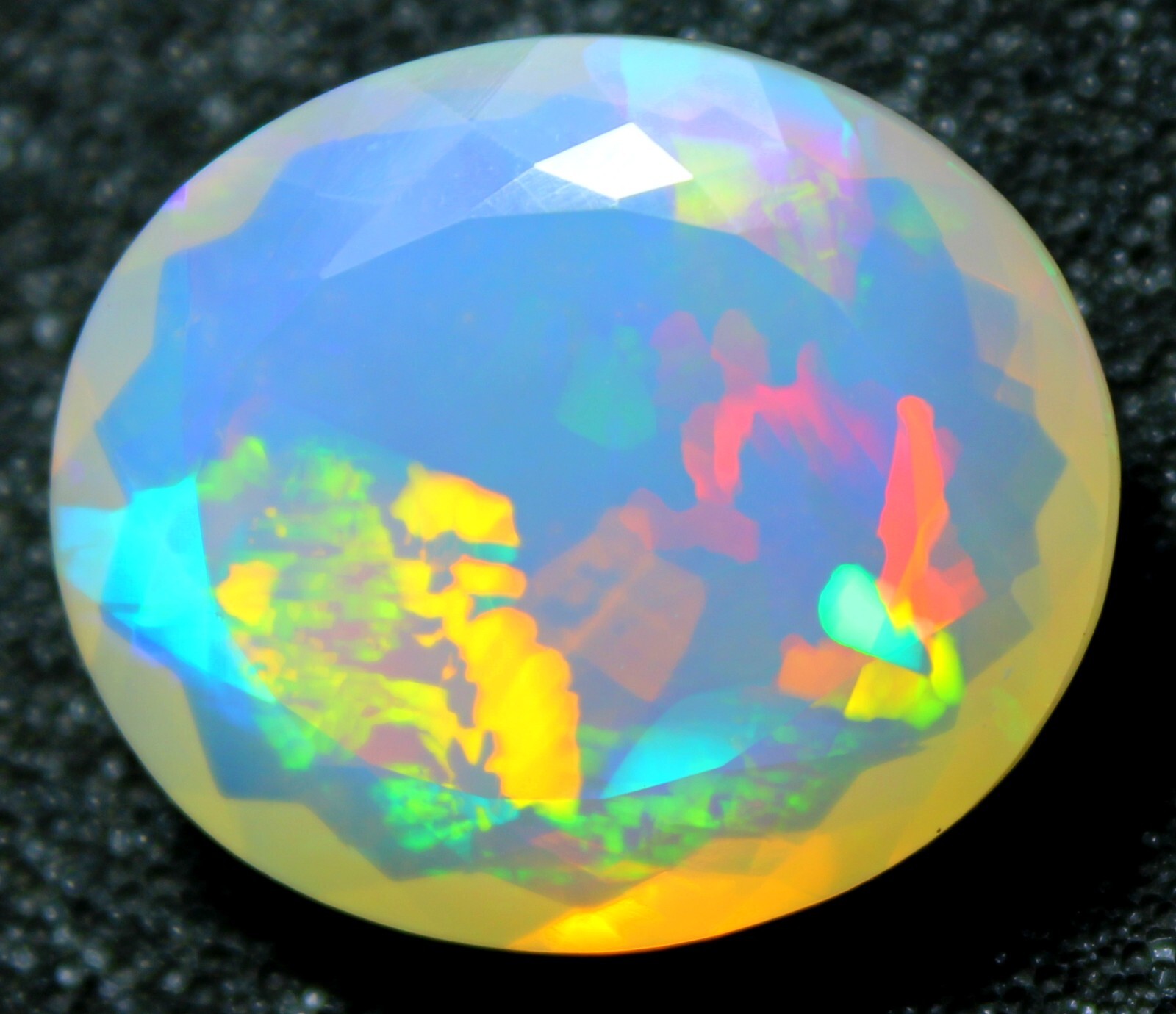 Natural Ethiopian Multi Fire Opal Faceted Loose Gemstone 13.90 Cts Certification